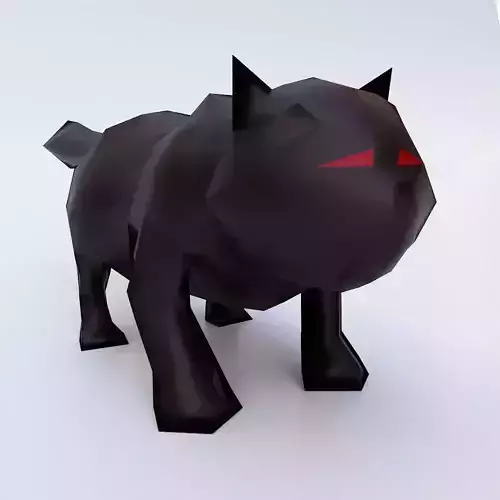 Cat cartoon 3d model 