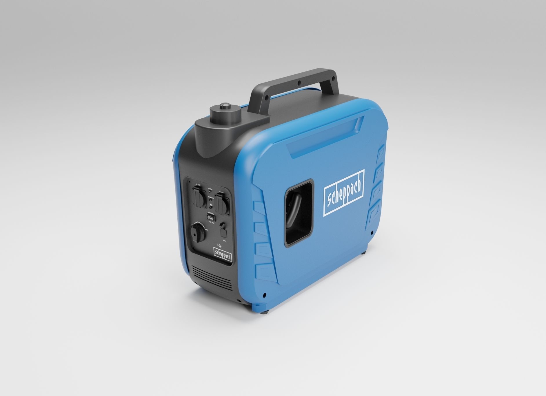 Scheppach Mini Generator Low-poly 3D model_1