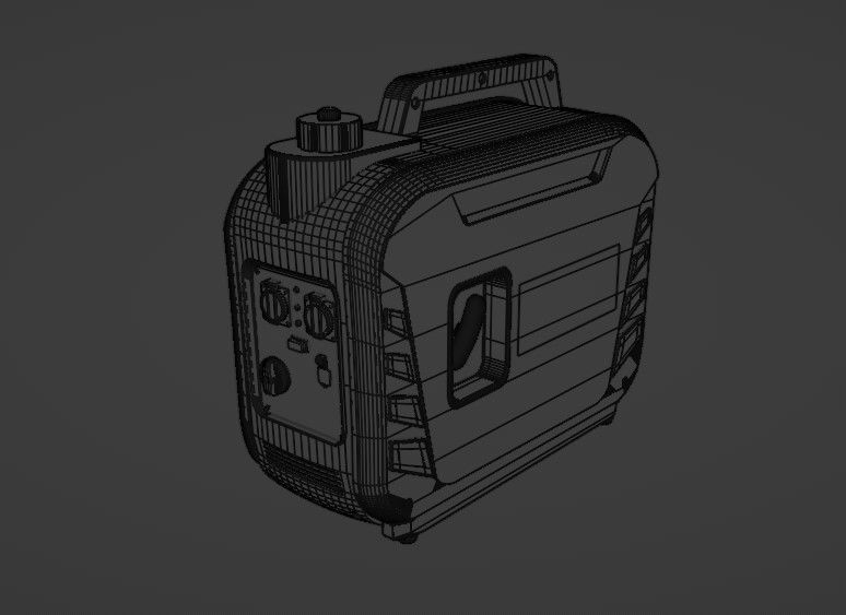 Scheppach Mini Generator Low-poly 3D model_2