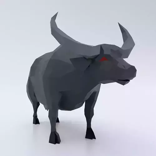 Cow cartoon 3d model 