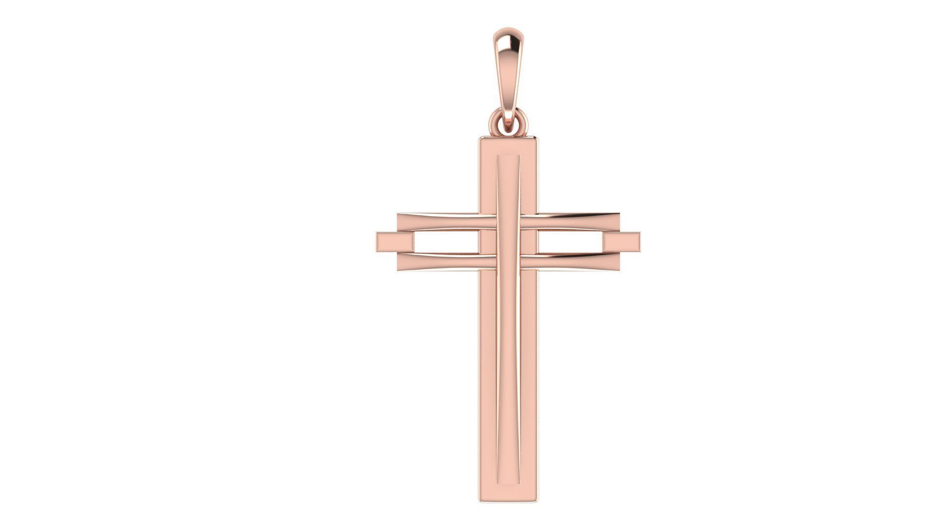 CROSS PENDANT CR125 3D print model_3