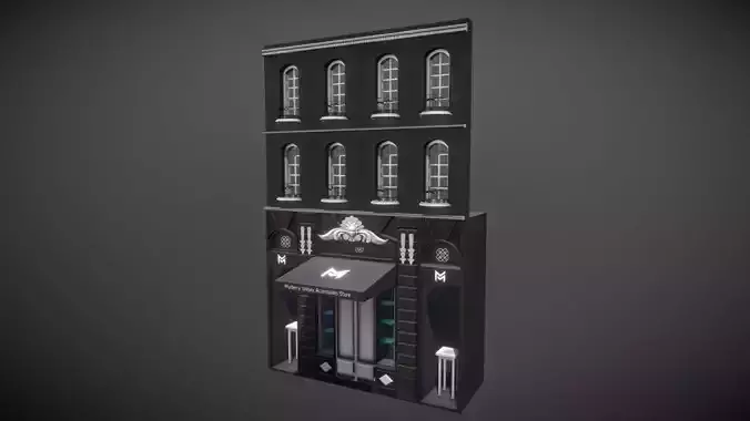 Store Front - Architecture - Low Poly - Game Ready - Work Sample