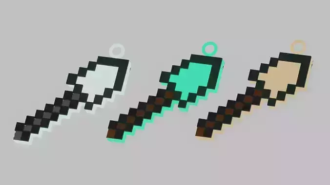 A Minecraft shovel for your keychain