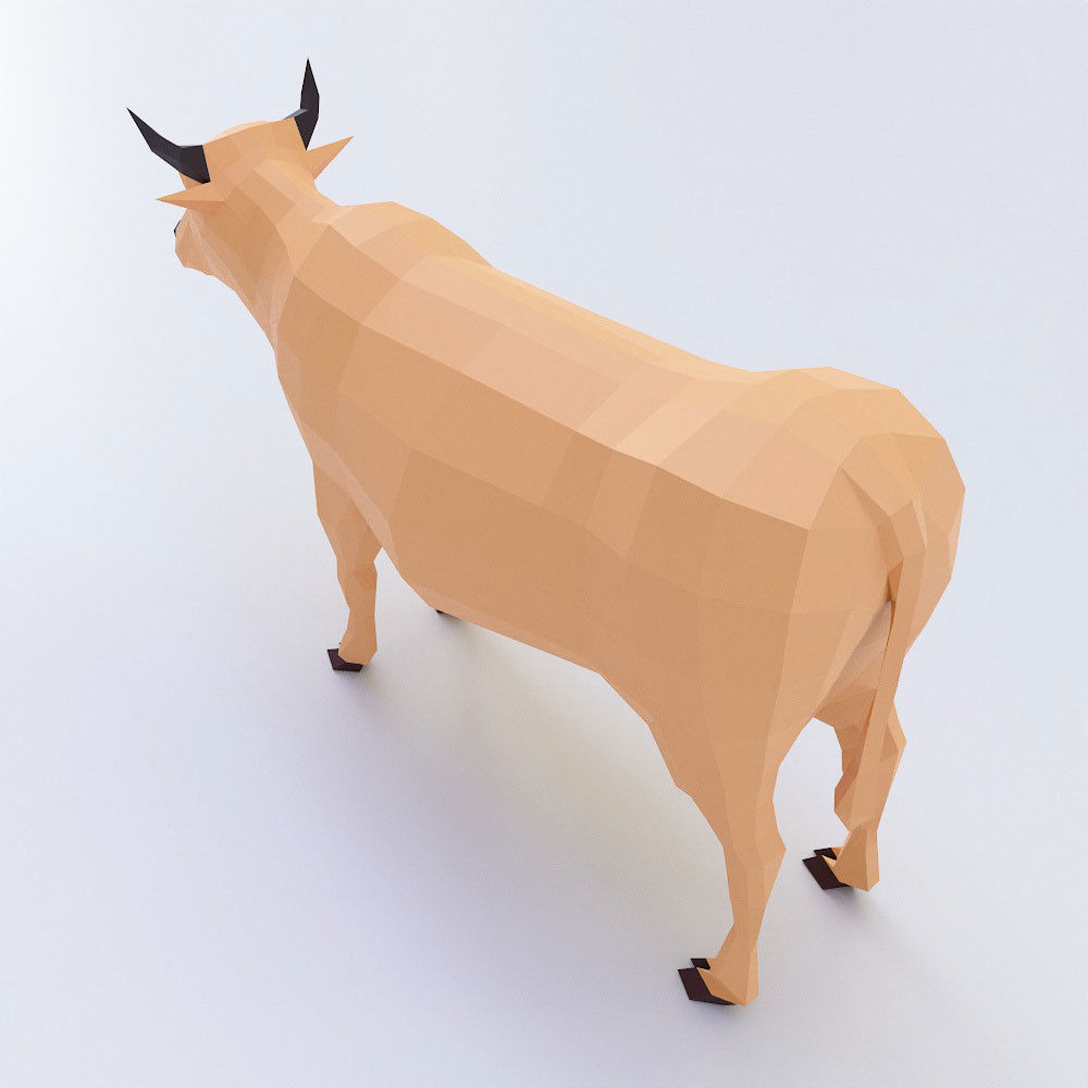 Cow animal 3d model  Low-poly 3D model_2
