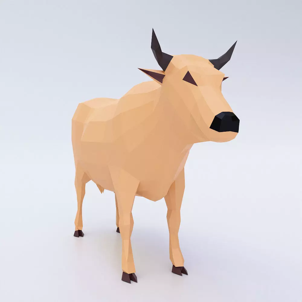 Cow animal 3d model  Low-poly 3D model_0