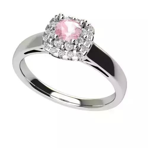 illusional settings engagement ring with morganite