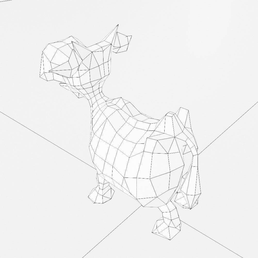 Cow toon 3d model  Low-poly 3D model_4