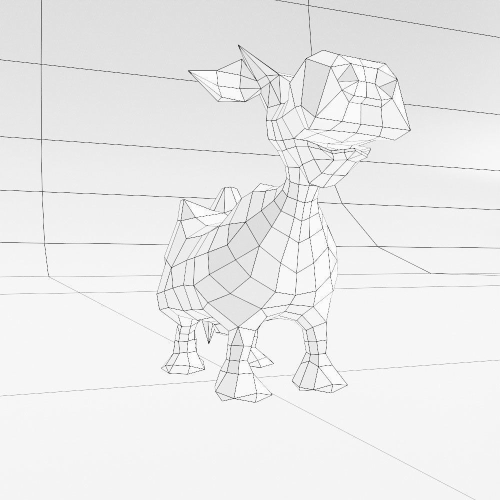 Cow toon 3d model  Low-poly 3D model_5