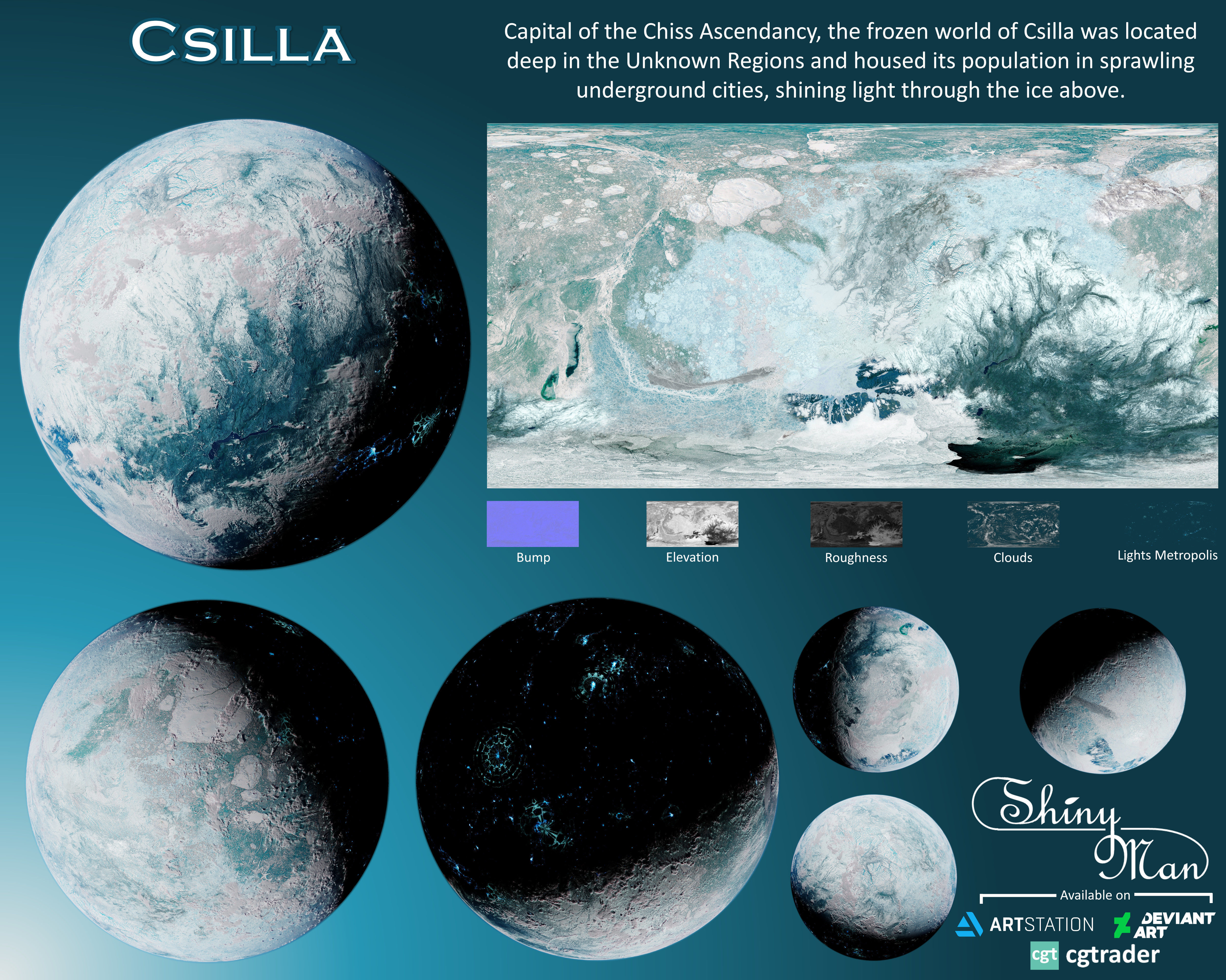 Csilla - 4k Star Wars Planet Texture Free 3D model_1