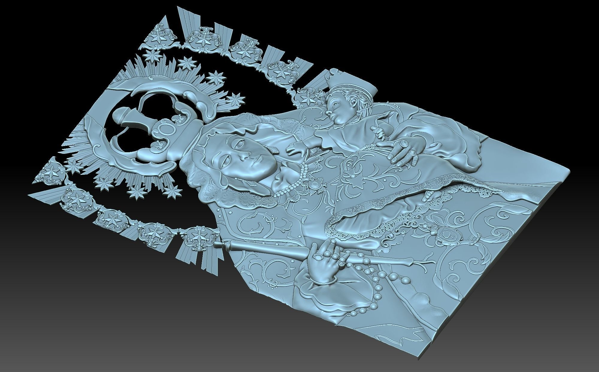 Virgen De La Coronacion 3D print model_6