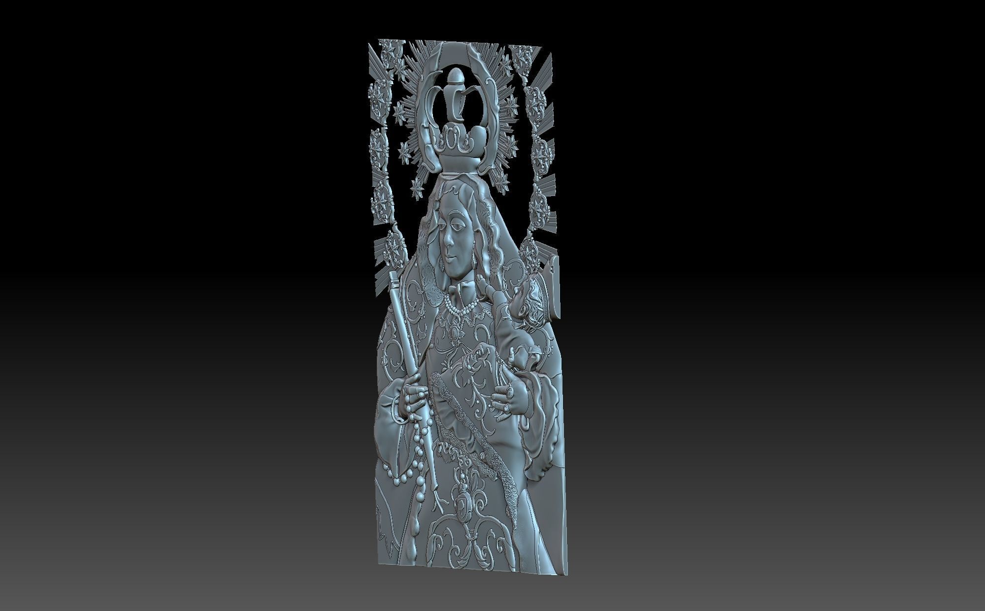 Virgen De La Coronacion 3D print model_2