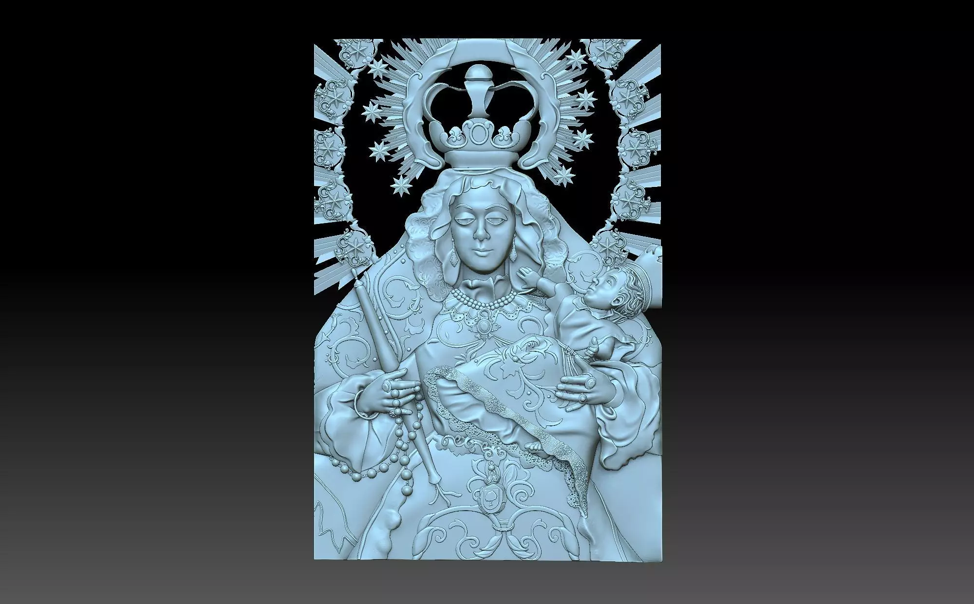 Virgen De La Coronacion 3D print model_0