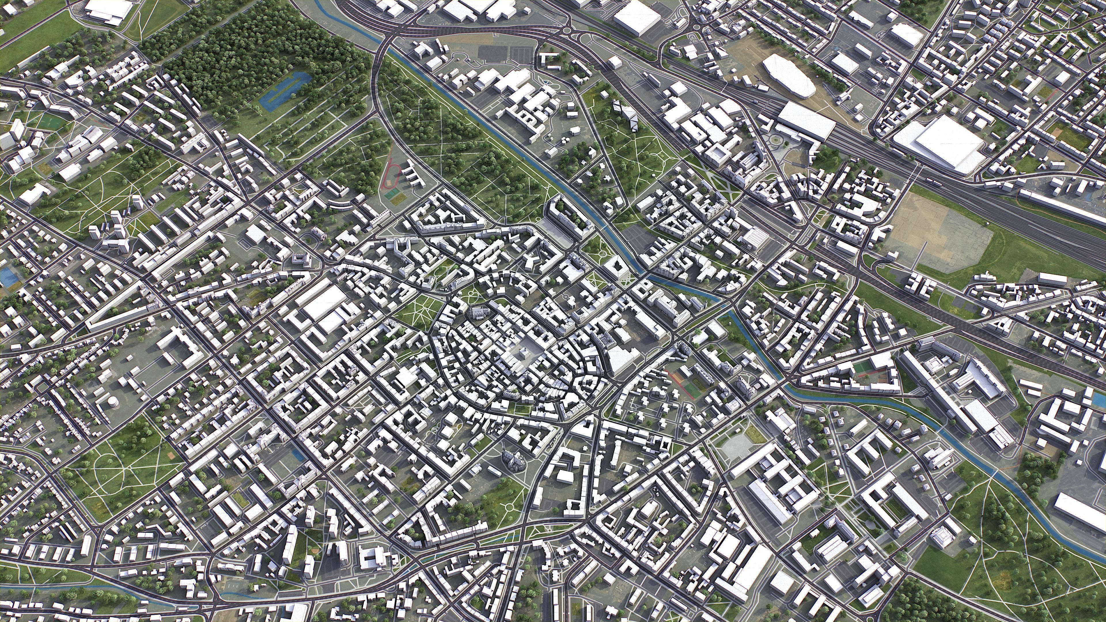 Gliwice Low-poly 3D model_1