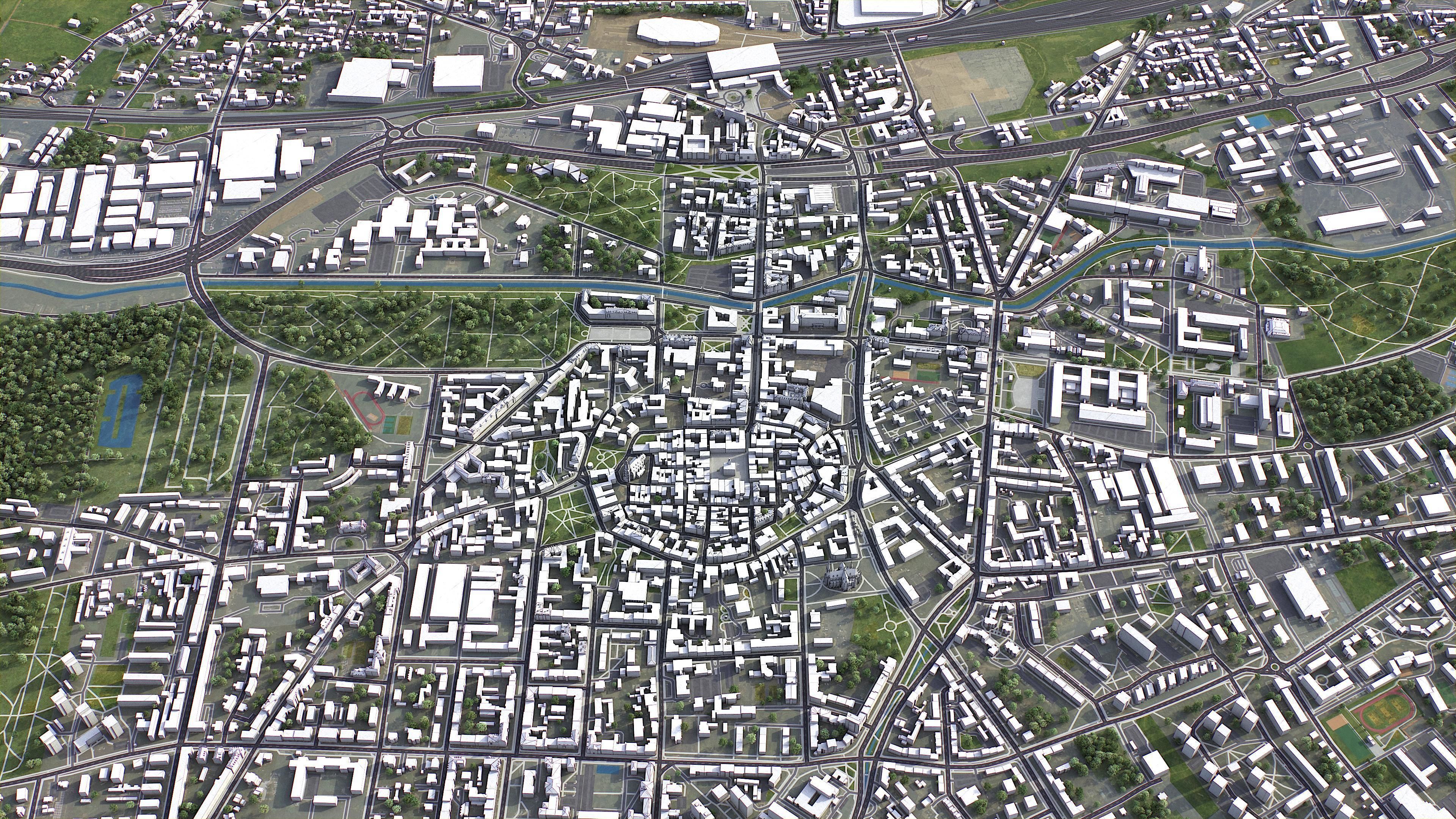 Gliwice Low-poly 3D model_2