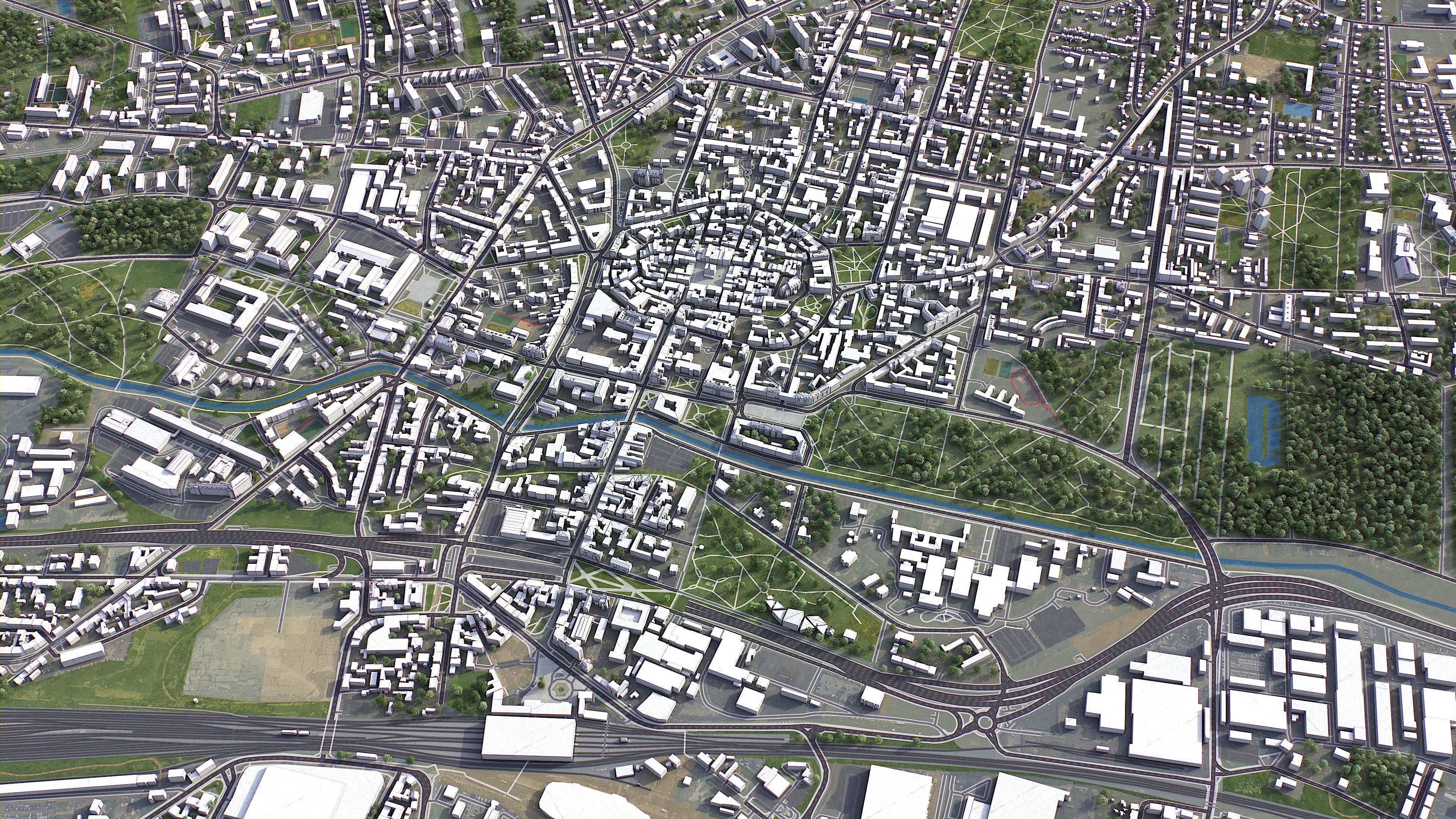 Gliwice Low-poly 3D model_3