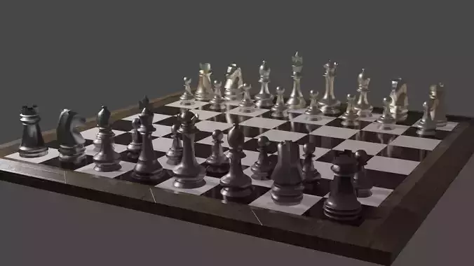 Metal Chess Set
