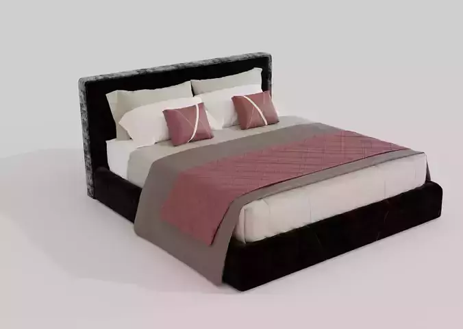 Velvet King size Bed