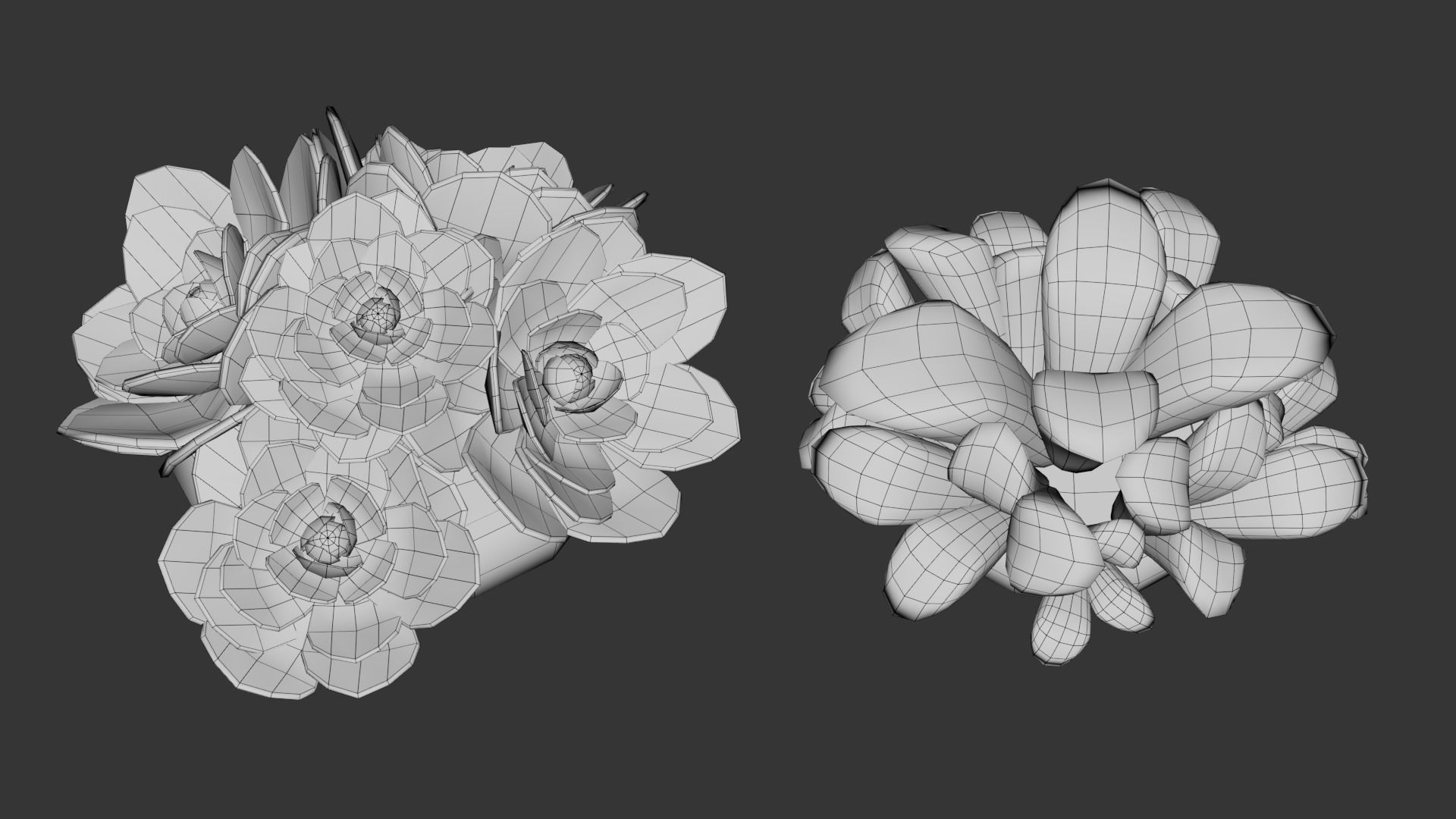 Low Poly Stylized Pot Plants Pack 3D model_13