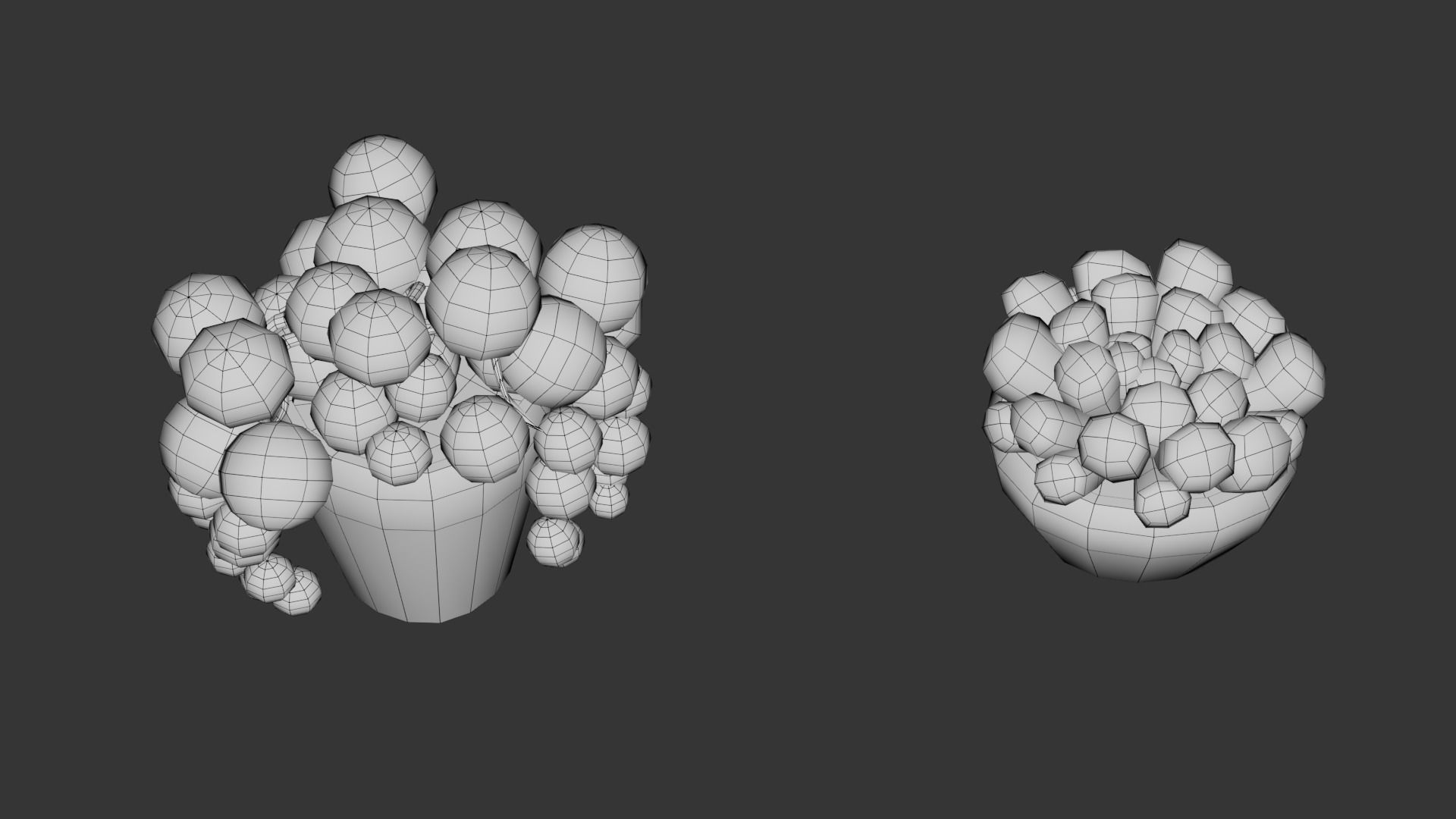 Low Poly Stylized Pot Plants Pack 3D model_17