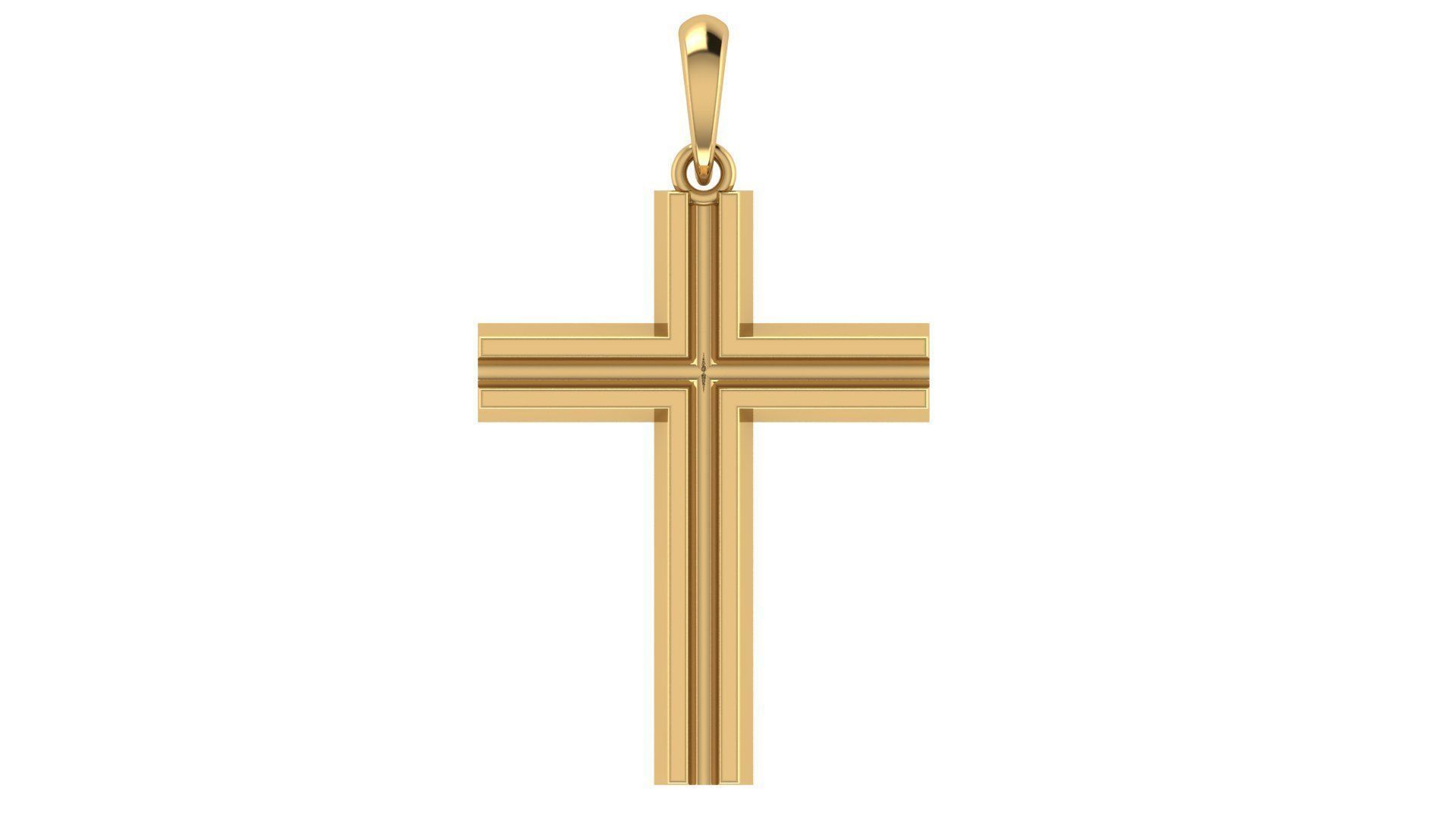 CROSS PENDANT CR129 3D print model_5