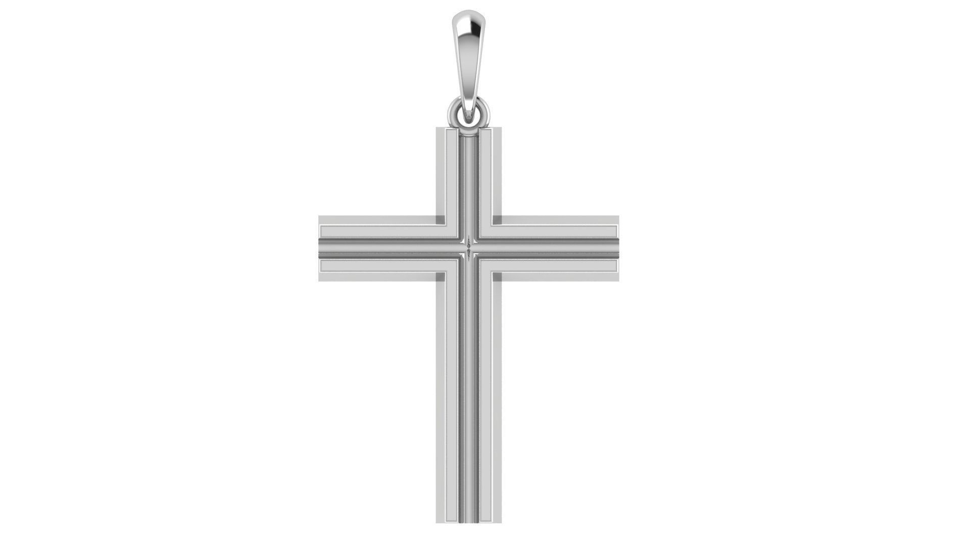 CROSS PENDANT CR129 3D print model_4