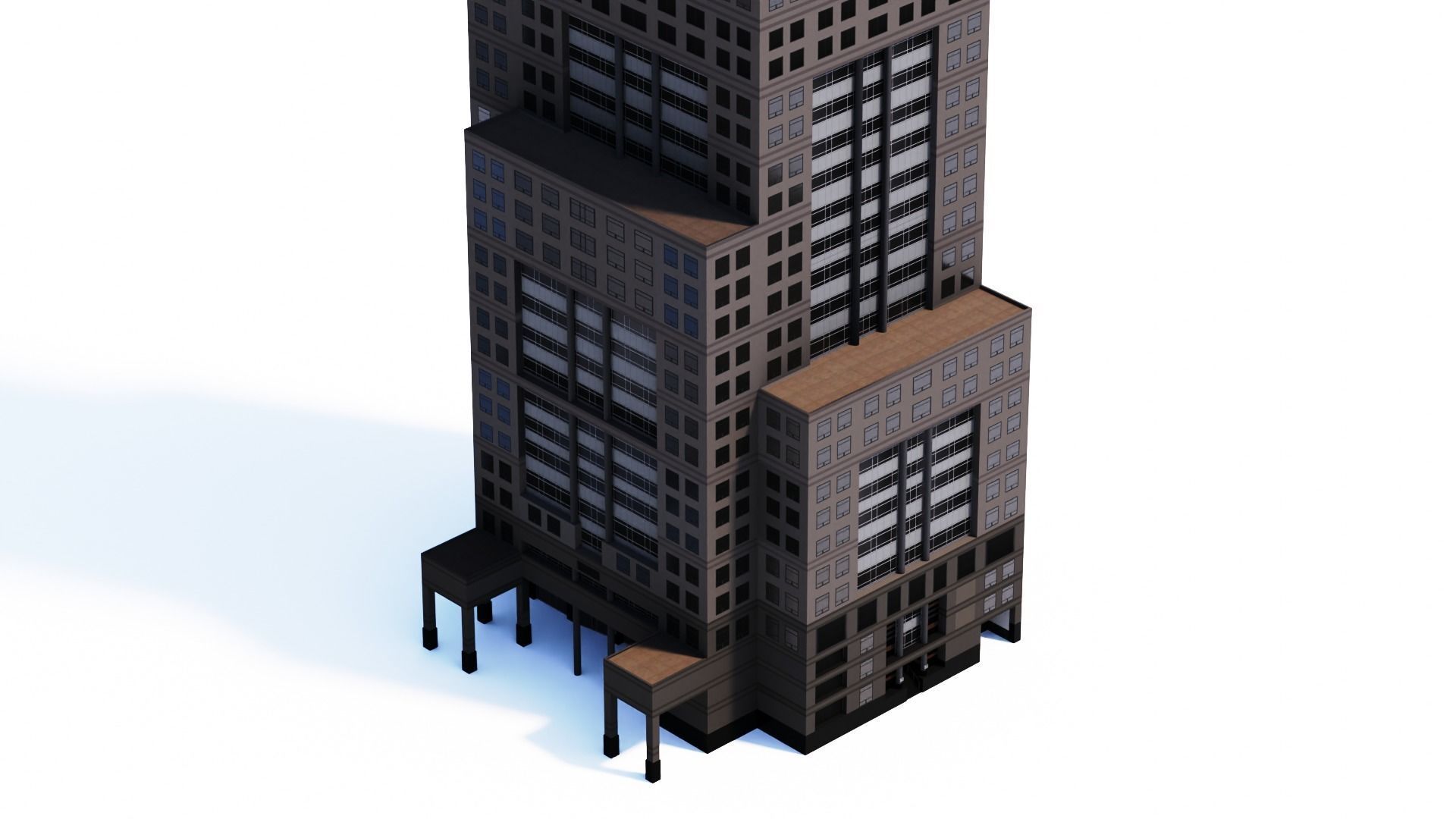 120 Collins St Low-poly 3D model_16