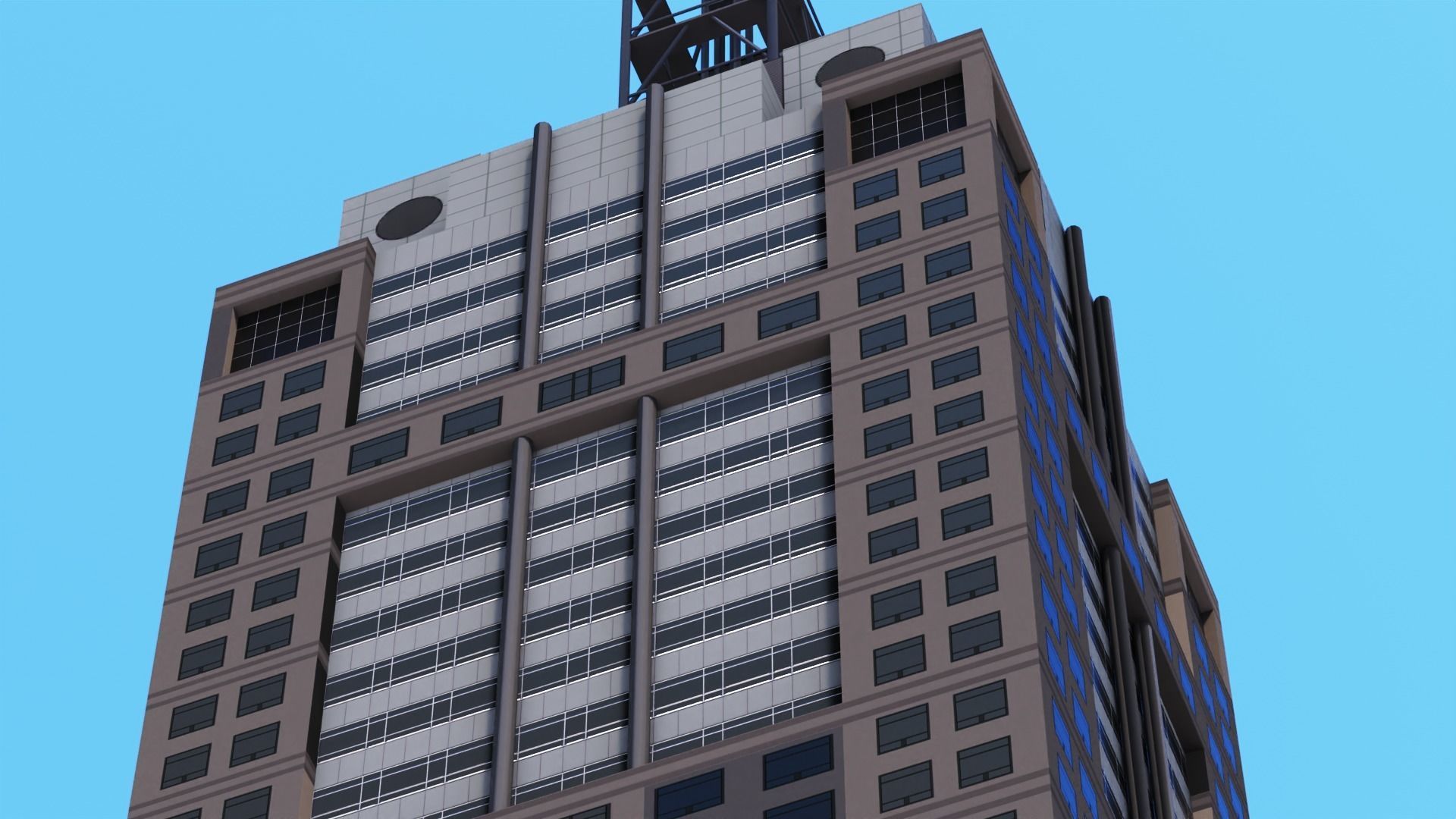 120 Collins St Low-poly 3D model_1