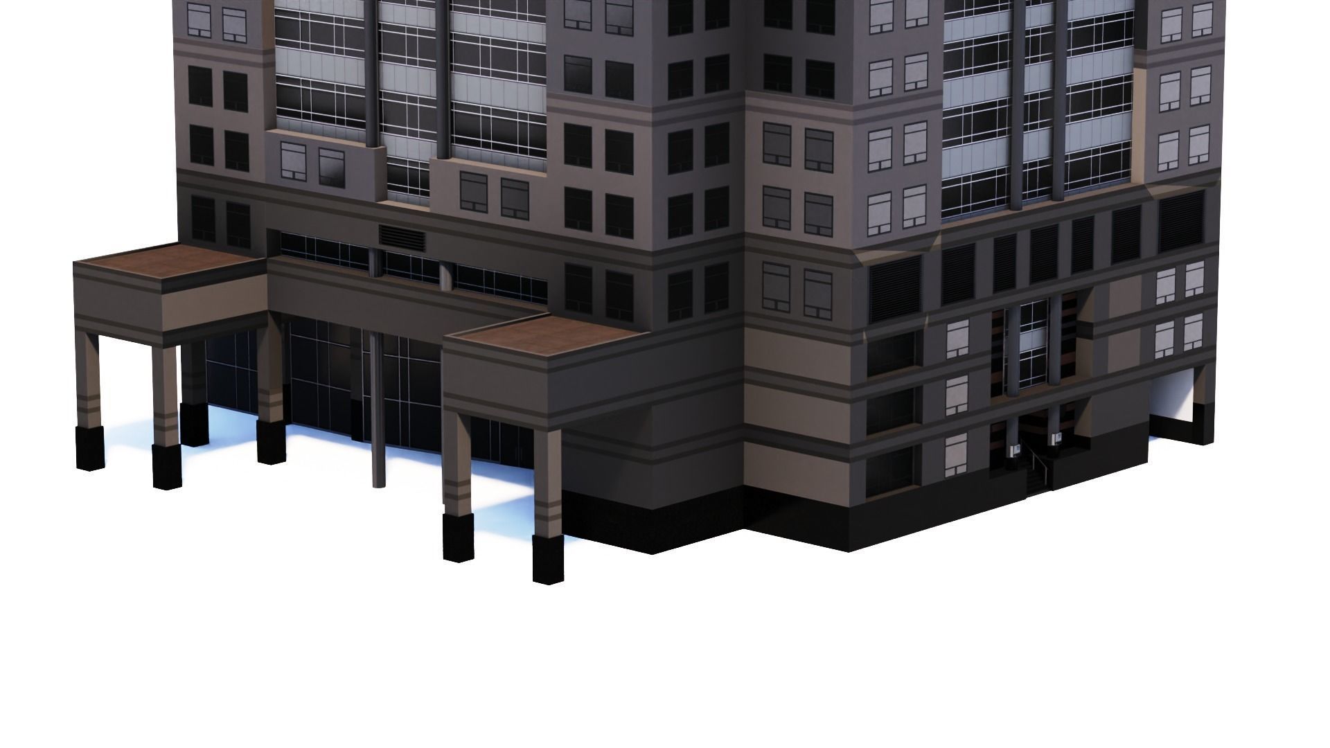 120 Collins St Low-poly 3D model_17