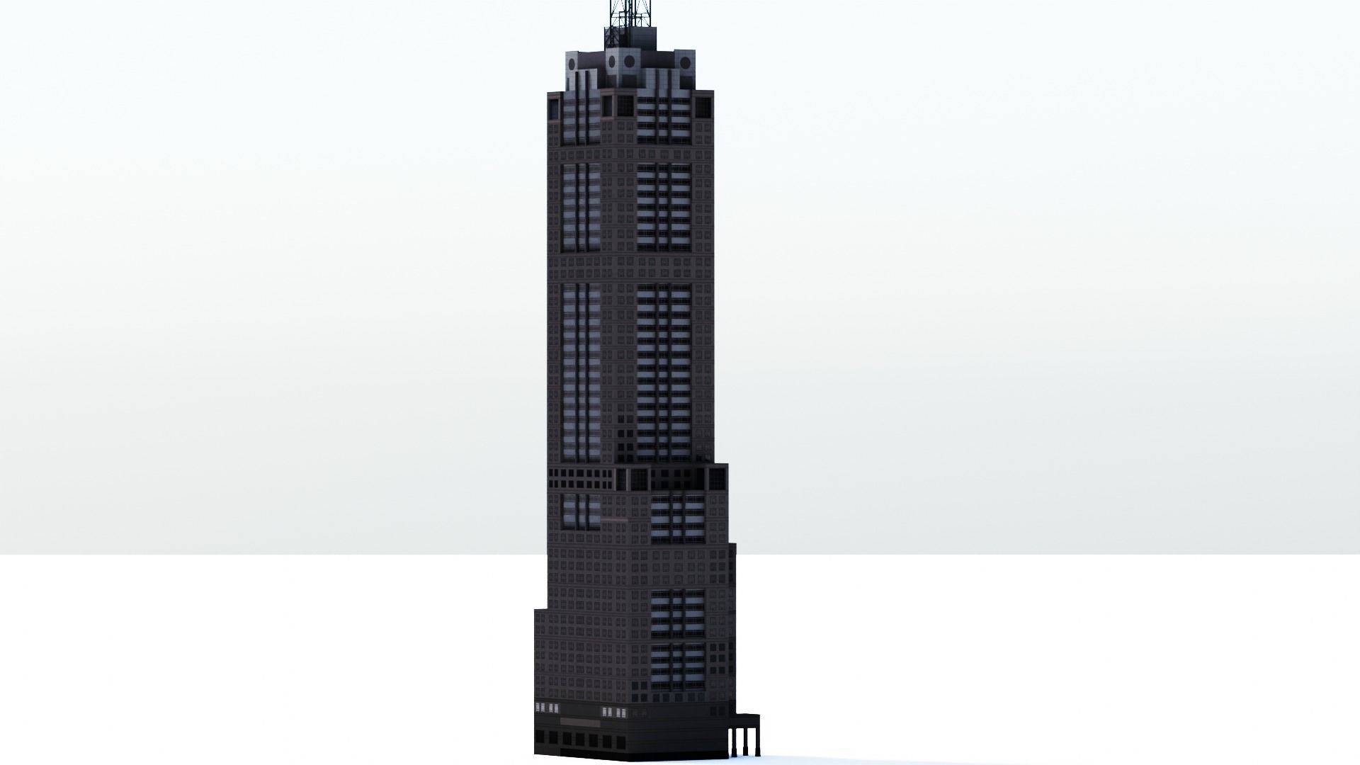 120 Collins St Low-poly 3D model_15