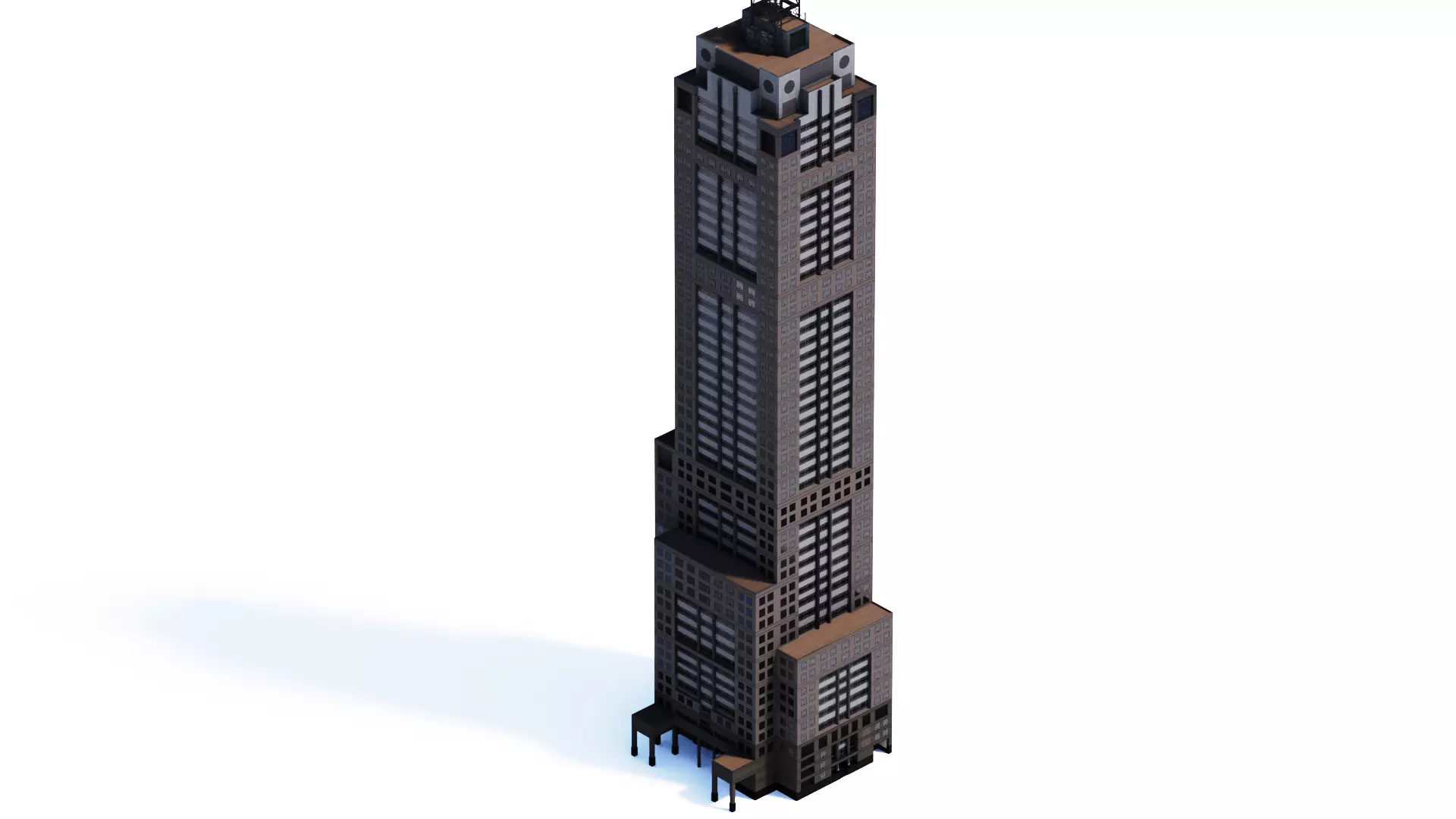 120 Collins St Low-poly 3D model_0
