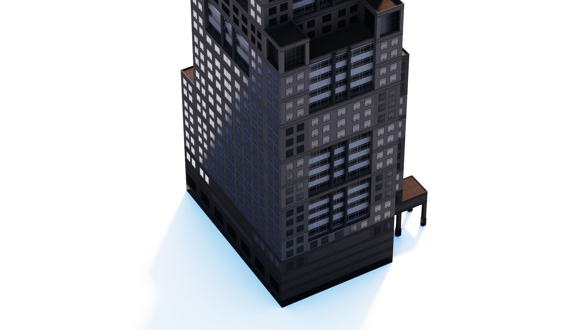 120 Collins St Low-poly 3D model_18