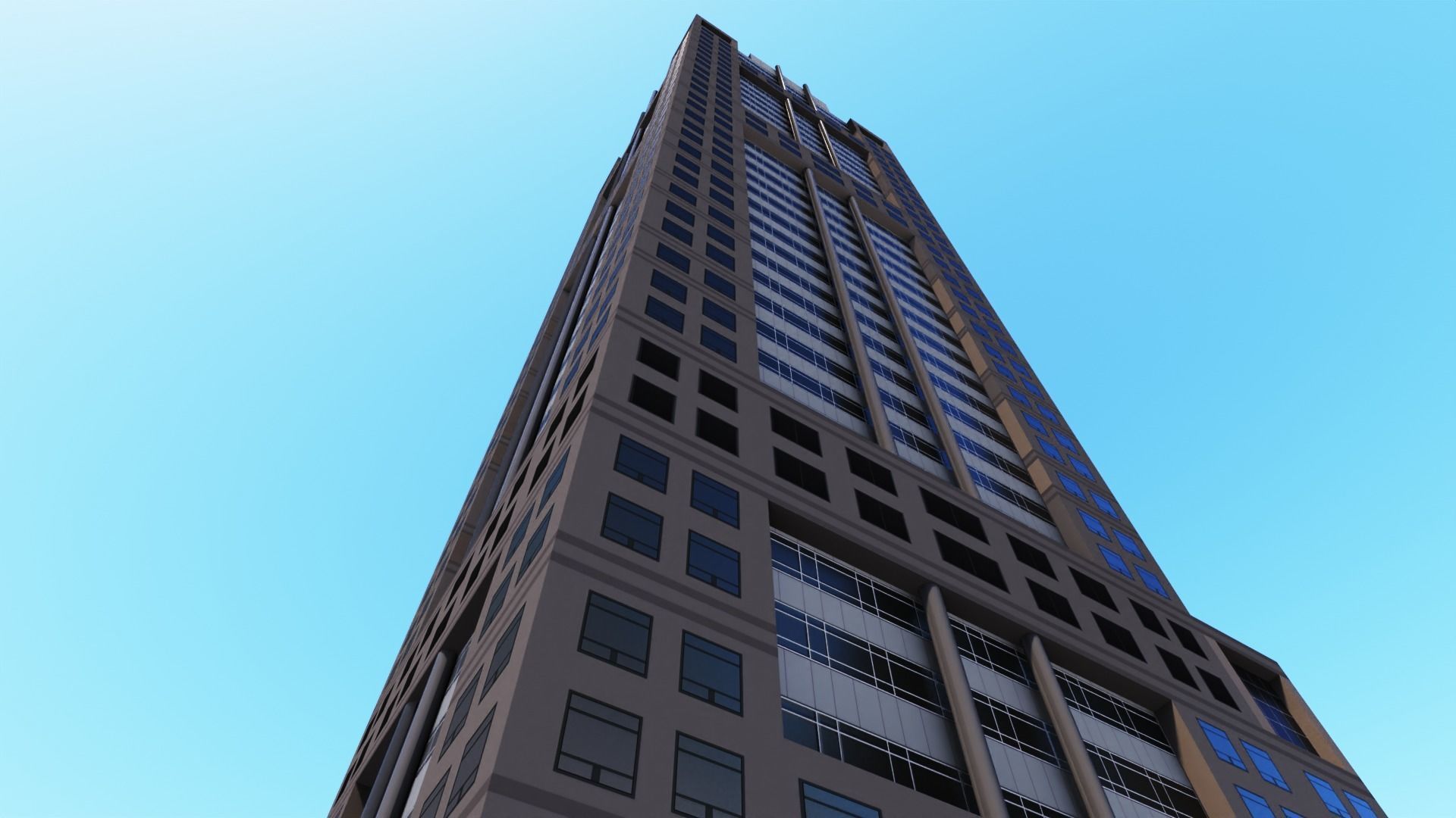 120 Collins St Low-poly 3D model_8