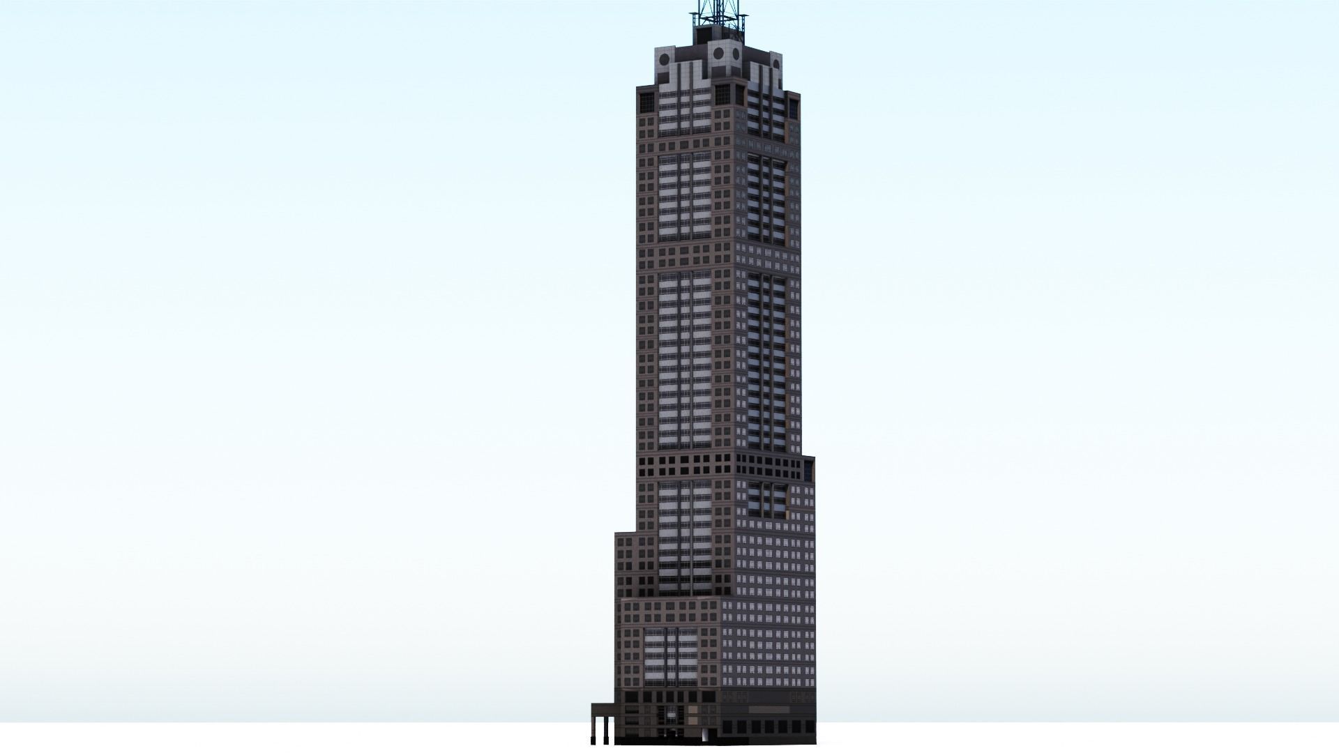 120 Collins St Low-poly 3D model_14
