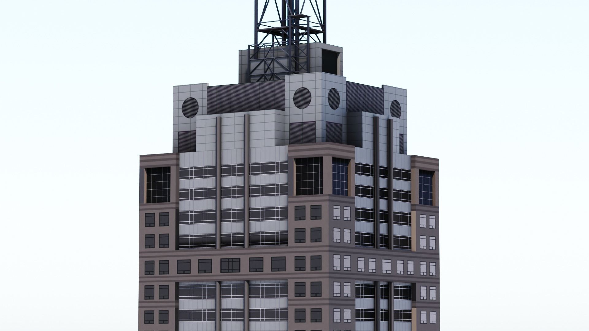 120 Collins St Low-poly 3D model_19