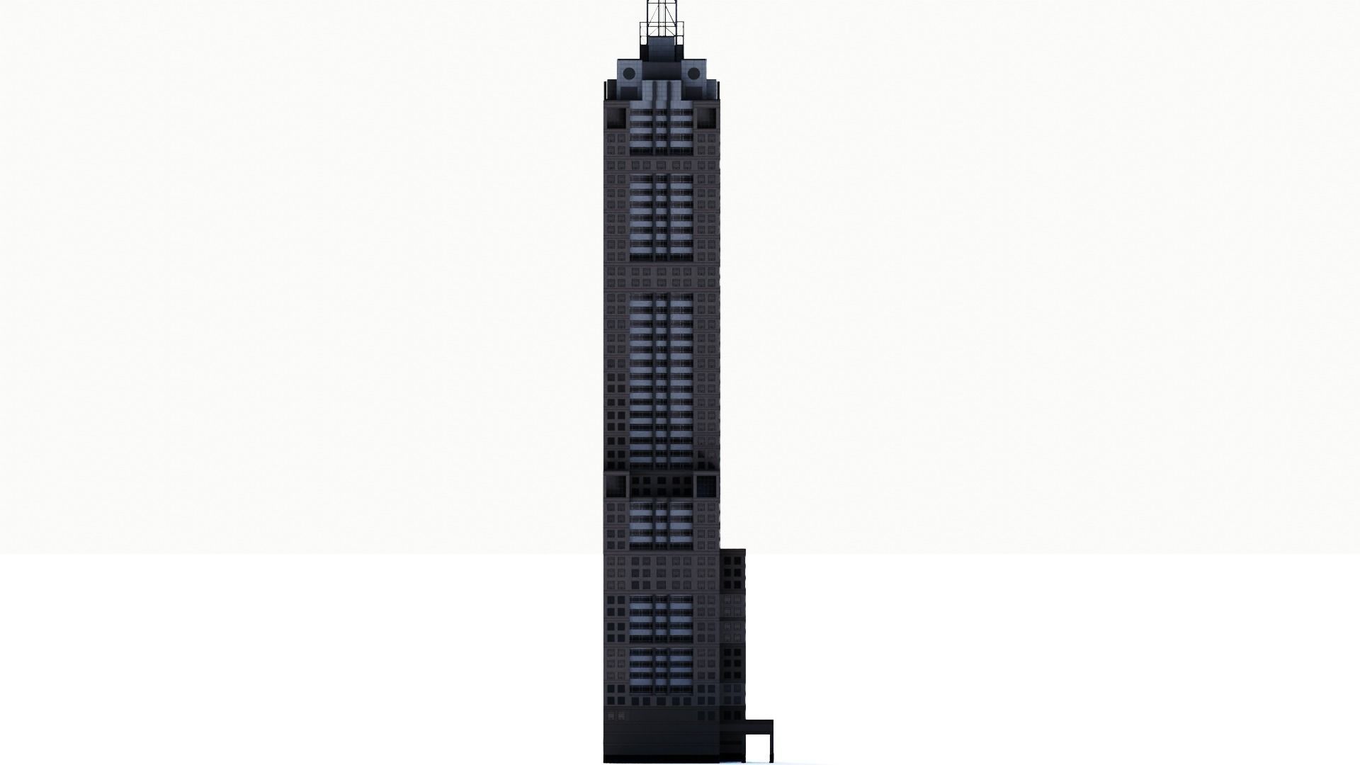 120 Collins St Low-poly 3D model_5
