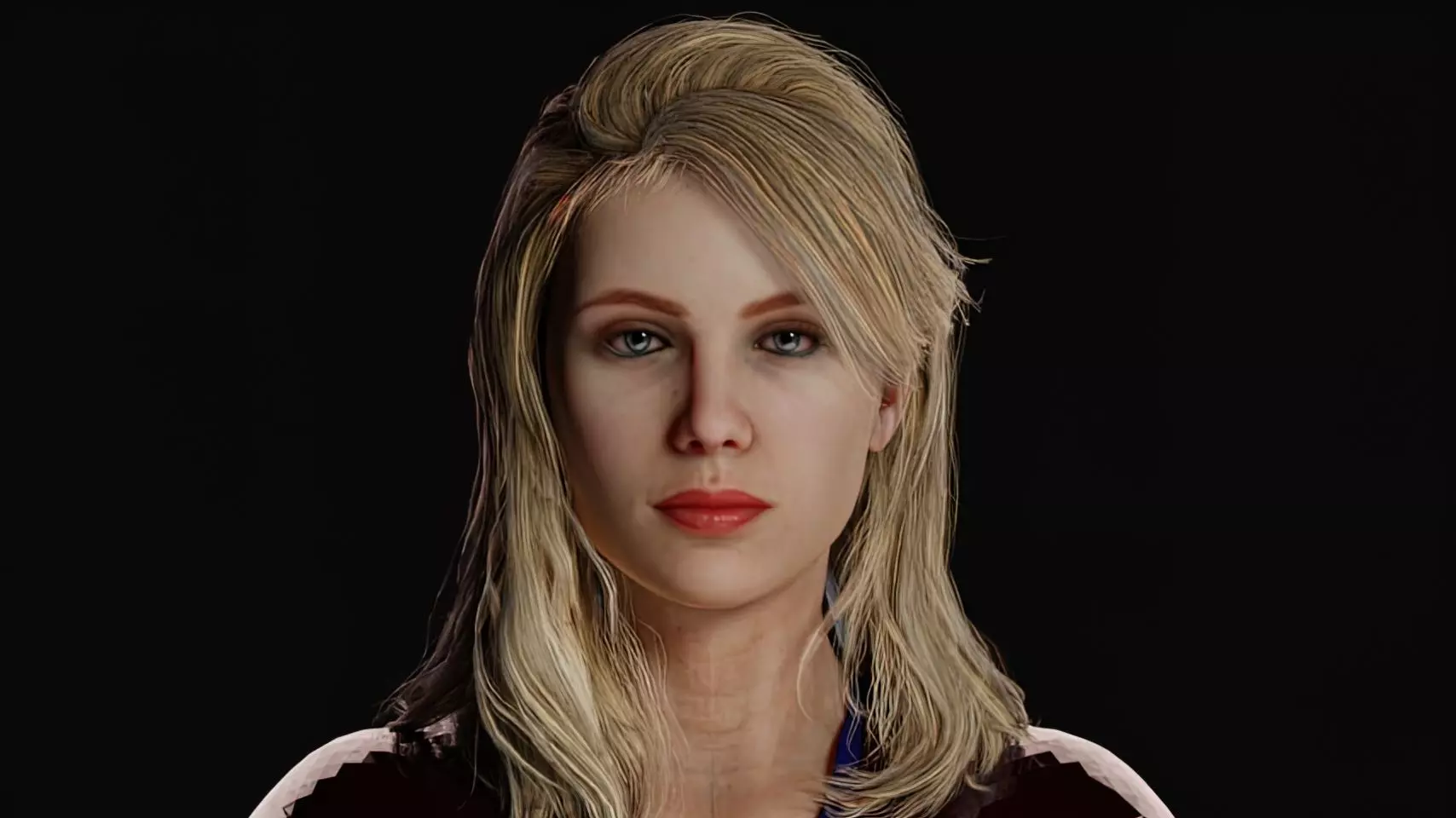 Supergirl CW Suit Character Low-poly 3D model_0