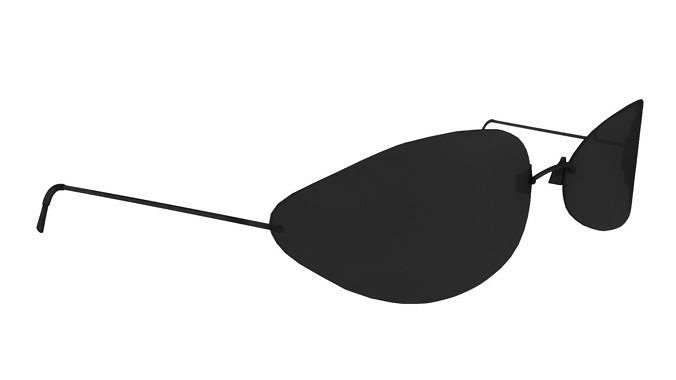 Matrix Sunglasses 3D model Low-poly 3D model