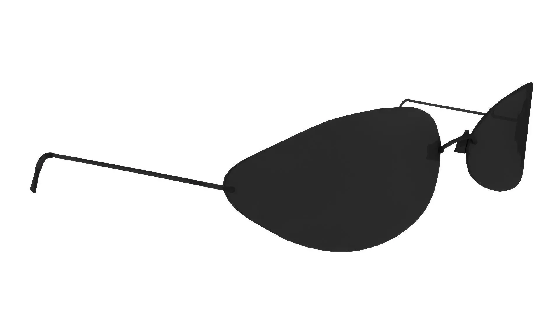 Matrix Sunglasses 3D model Low-poly 3D model_0