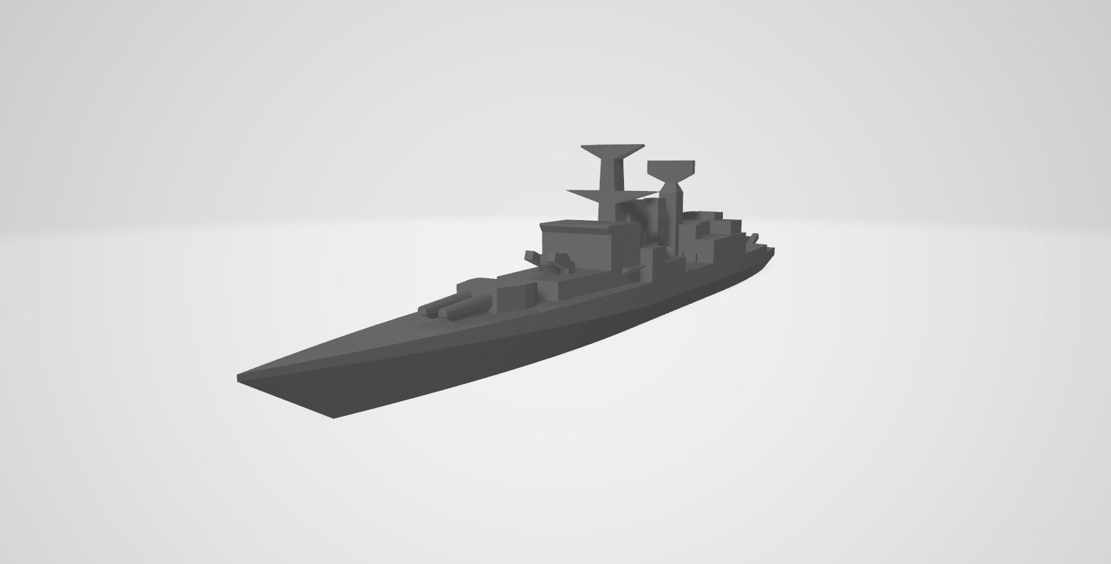 Alistair class guided missile destroyer 3D print model_3