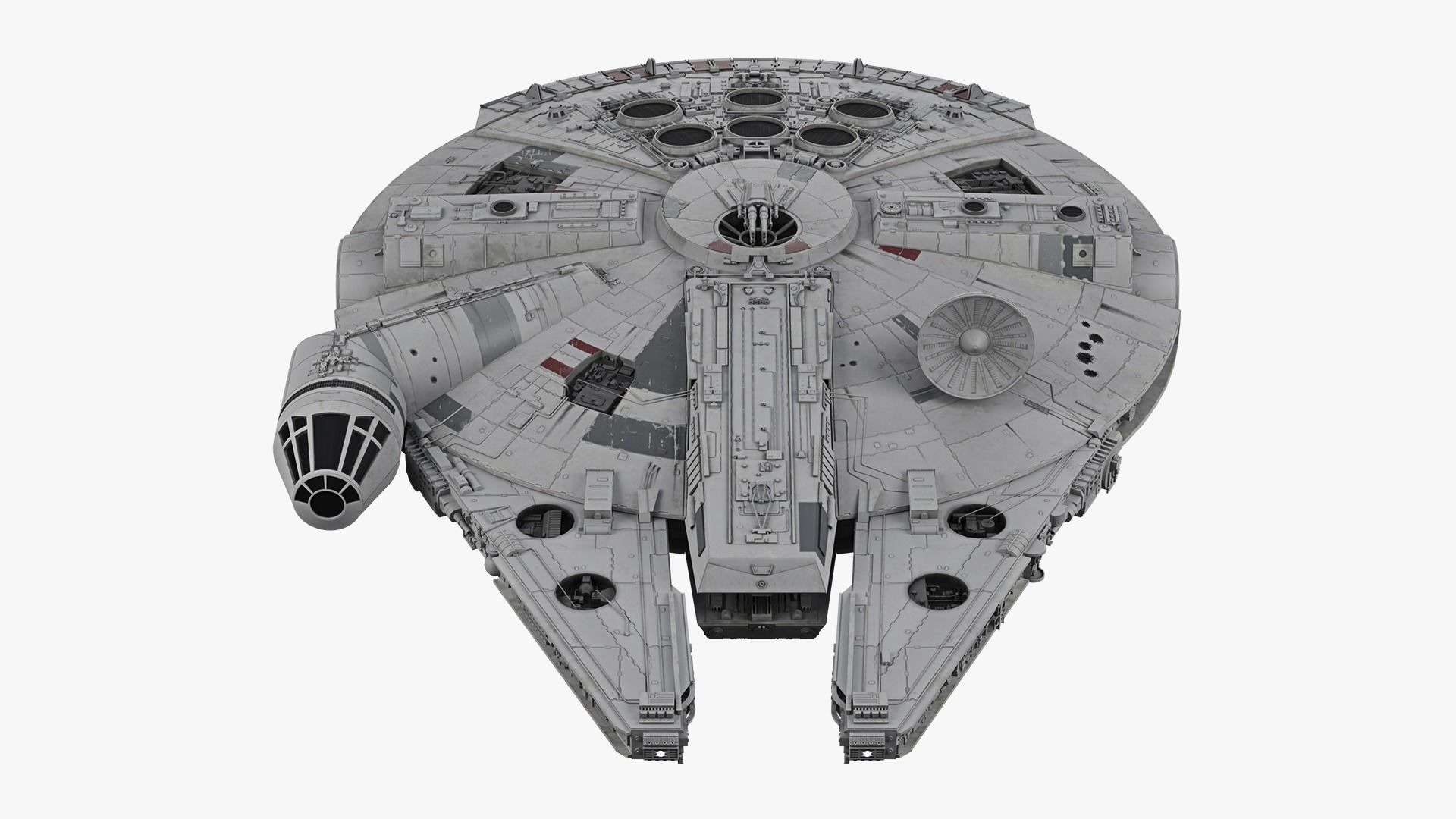 Millennium Falcon  Low-poly 3D model_11