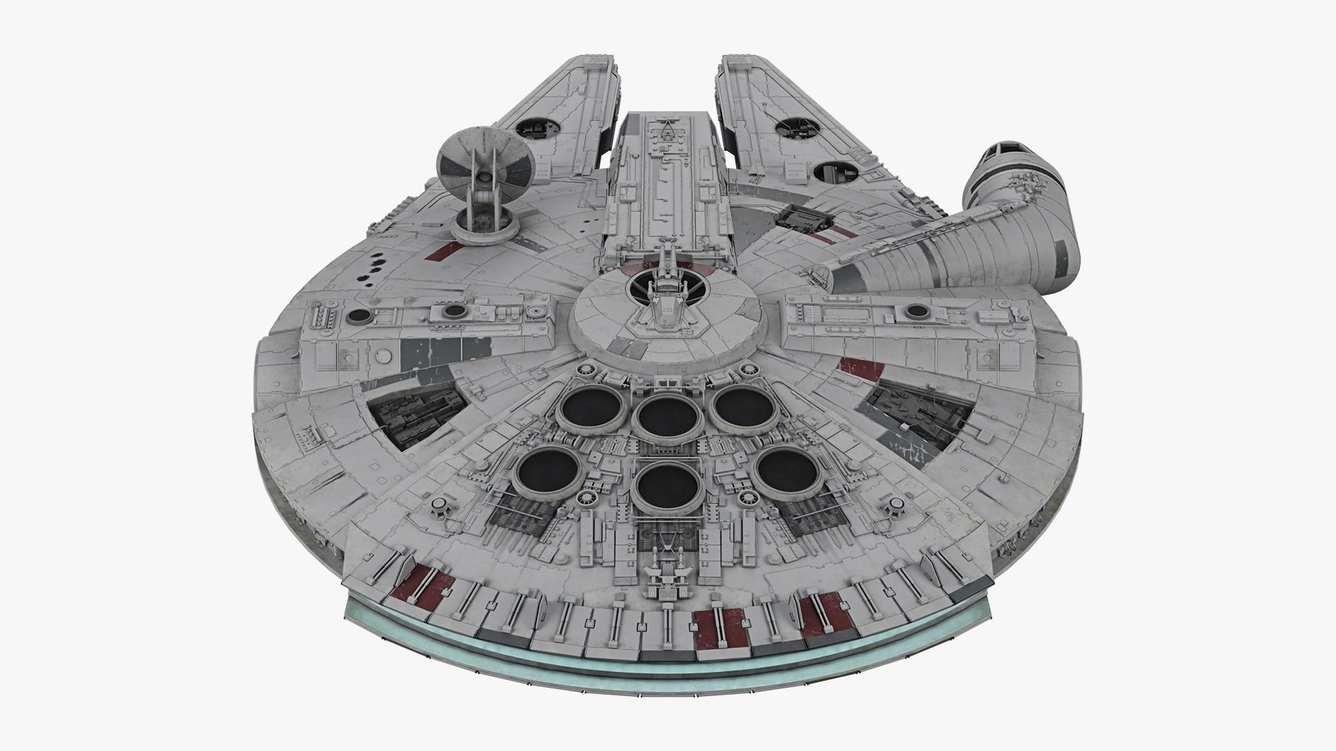 Millennium Falcon  Low-poly 3D model_13