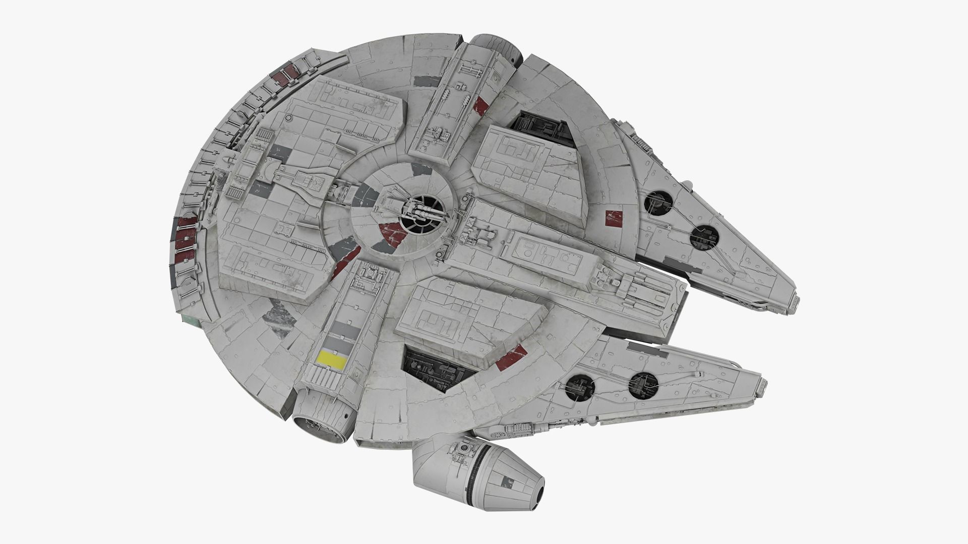 Millennium Falcon  Low-poly 3D model_14