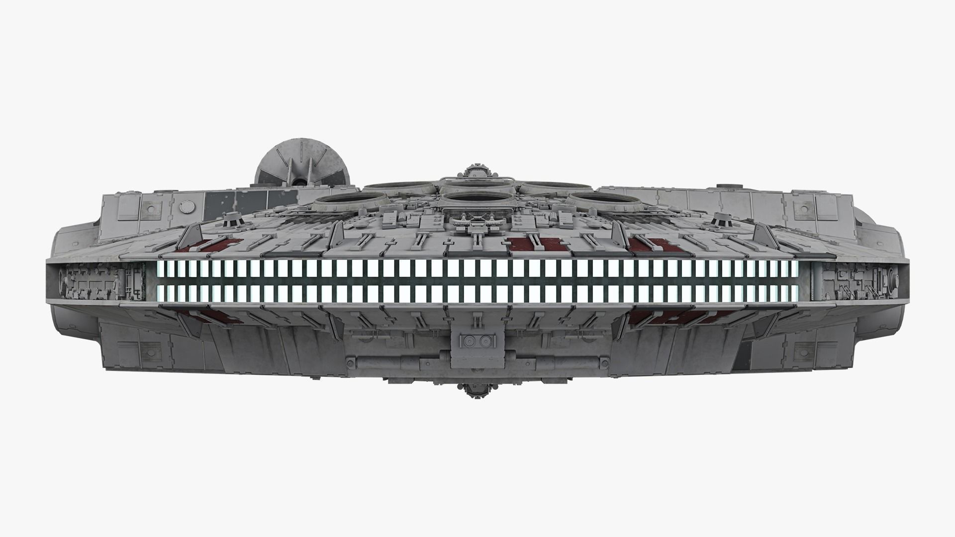 Millennium Falcon  Low-poly 3D model_7