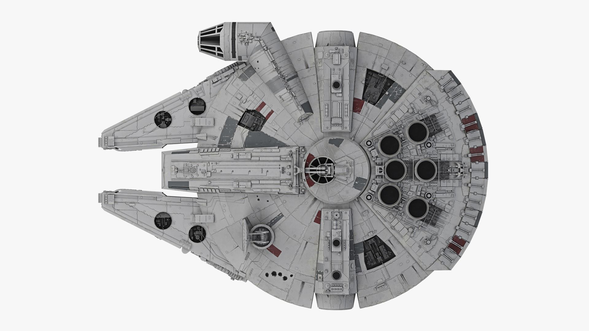 Millennium Falcon  Low-poly 3D model_9