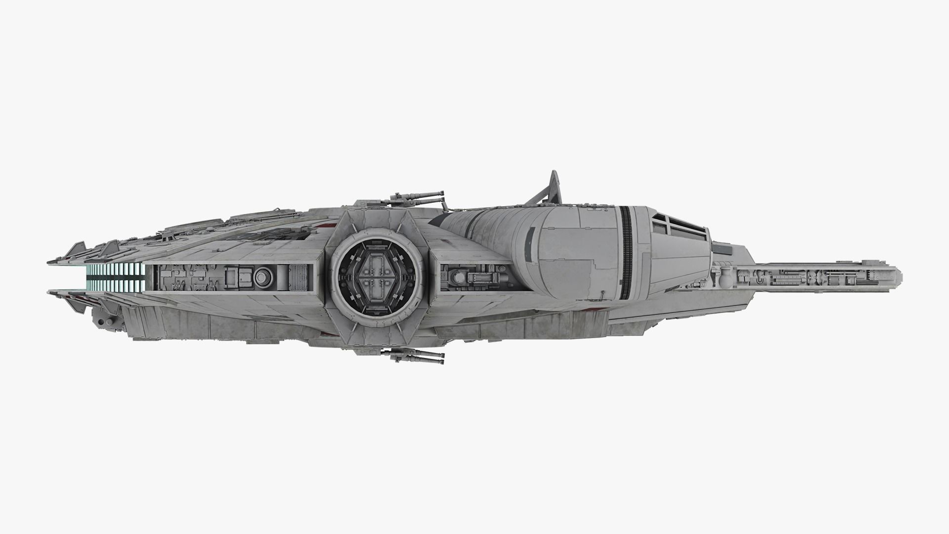 Millennium Falcon  Low-poly 3D model_8