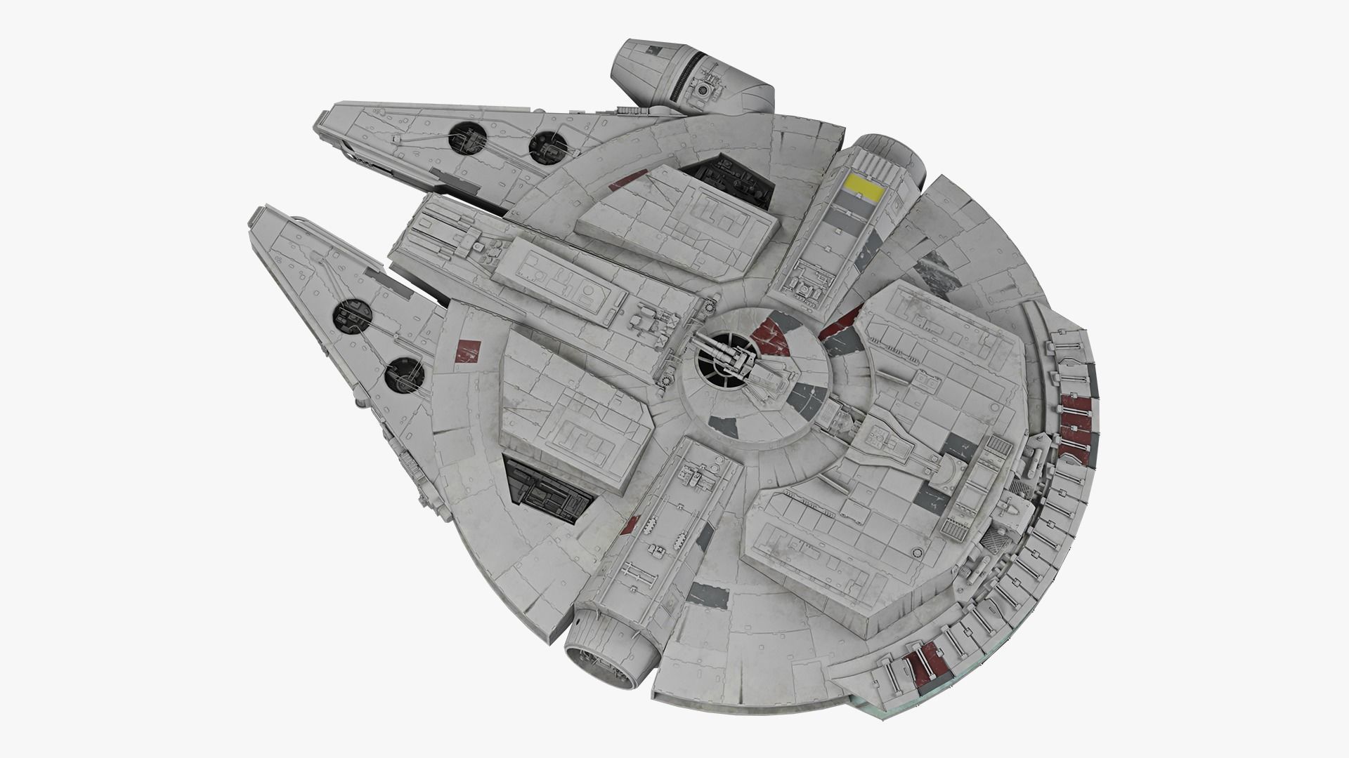 Millennium Falcon  Low-poly 3D model_12
