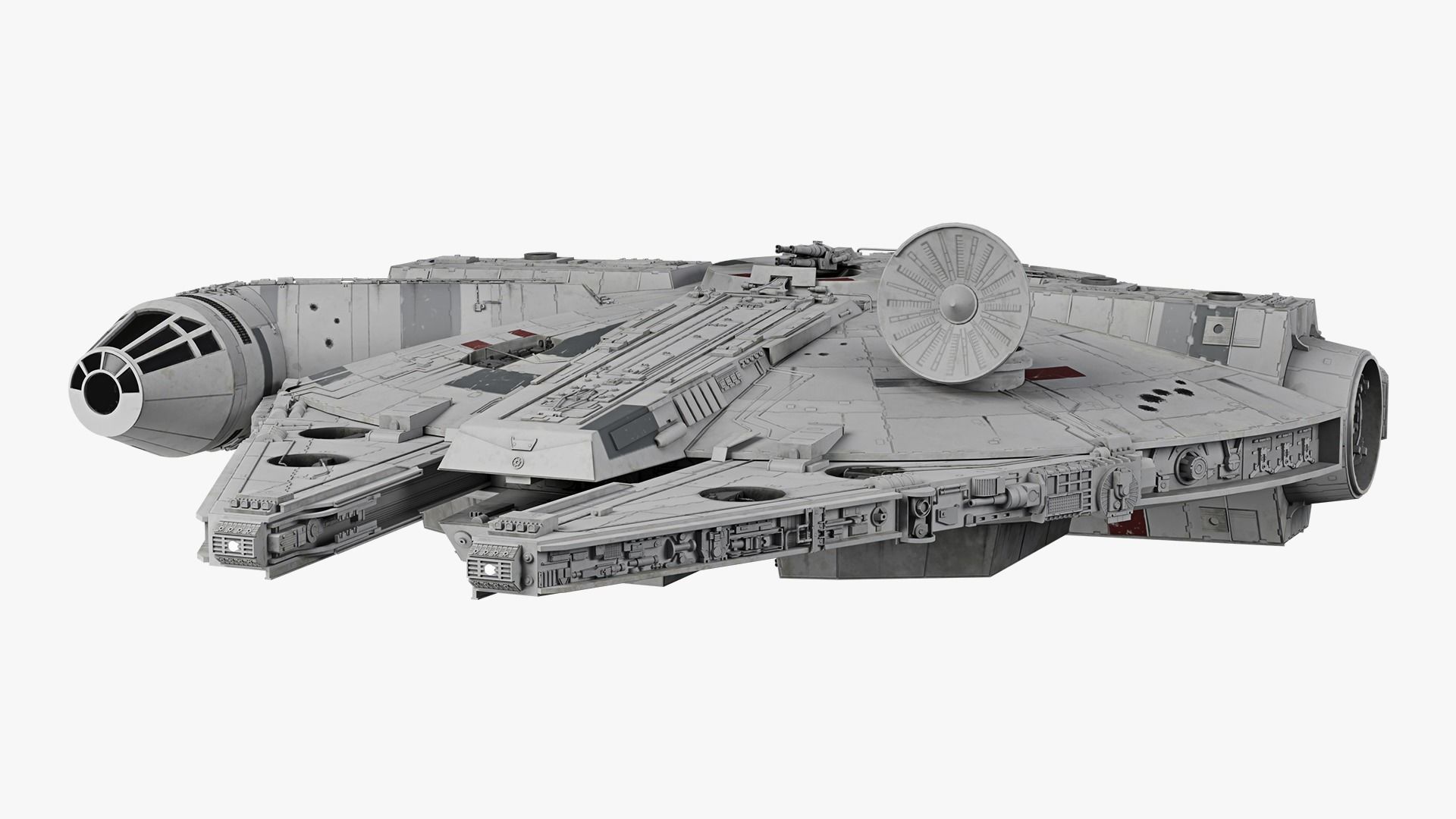 Millennium Falcon  Low-poly 3D model_4