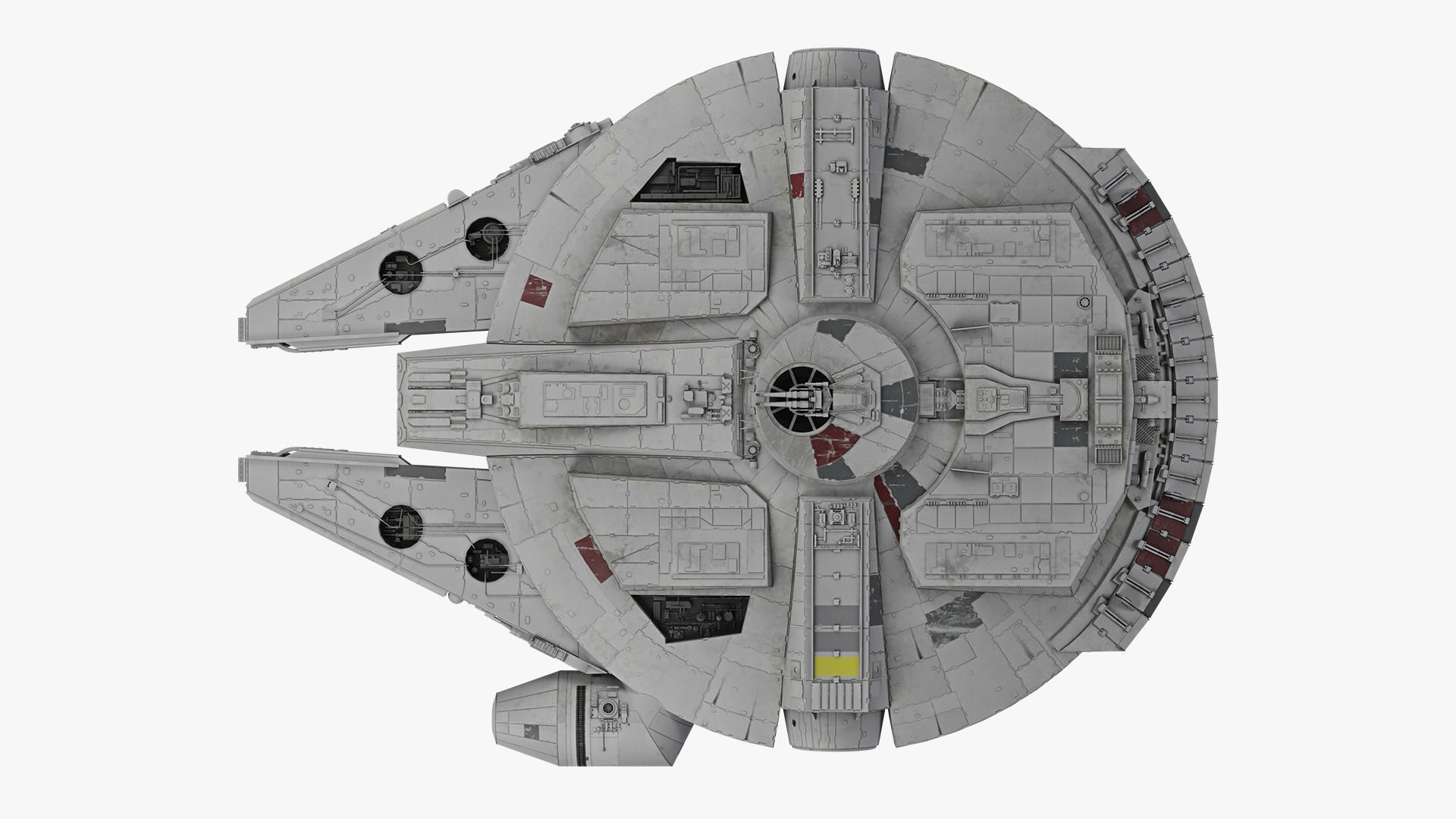 Millennium Falcon  Low-poly 3D model_10