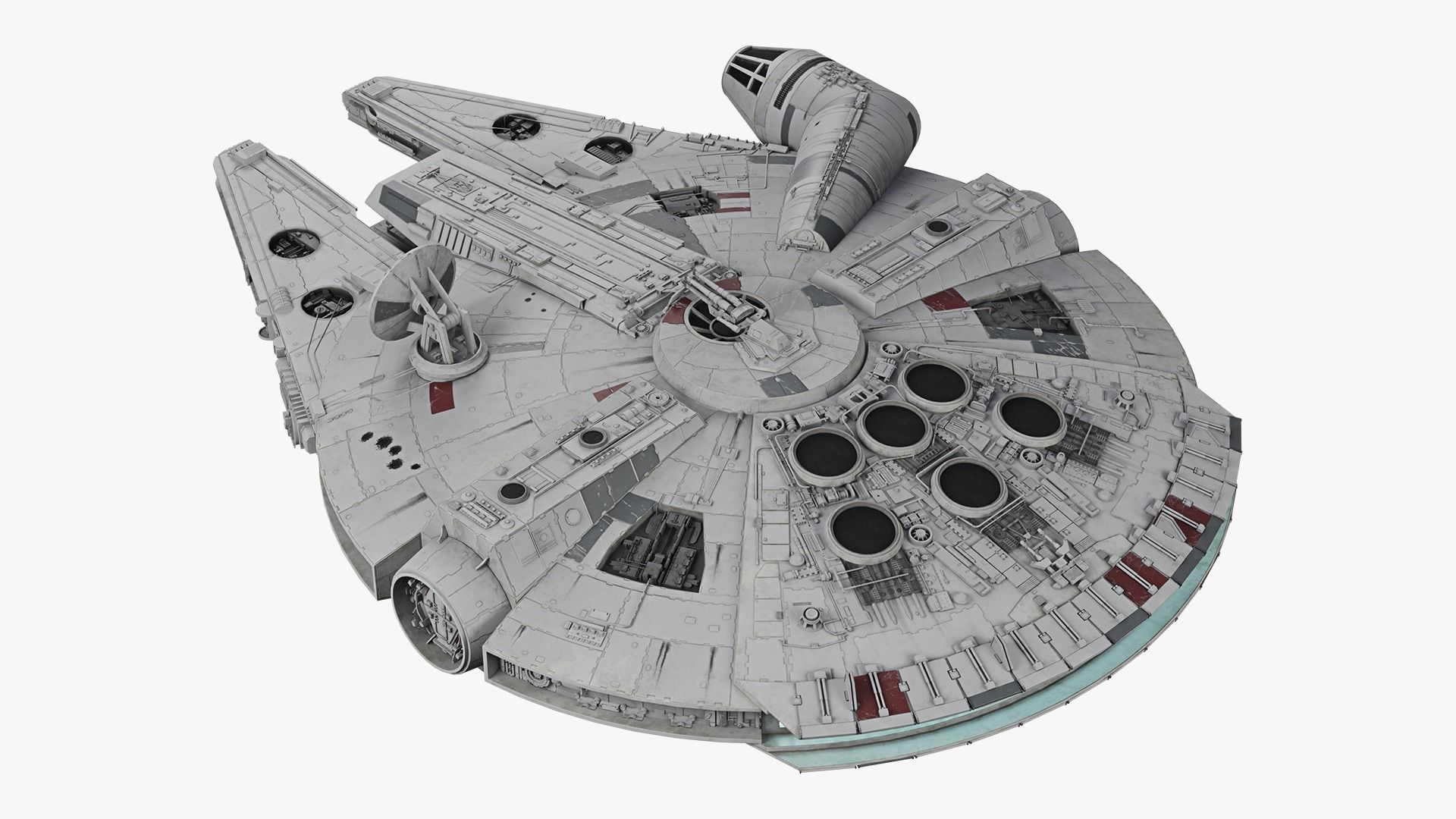Millennium Falcon  Low-poly 3D model_1