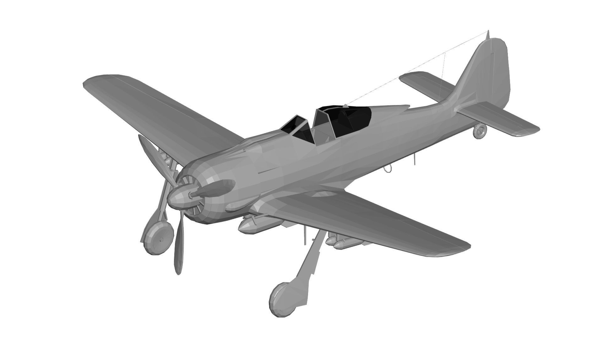 Focke-Wulf Fw 190 3D model_1
